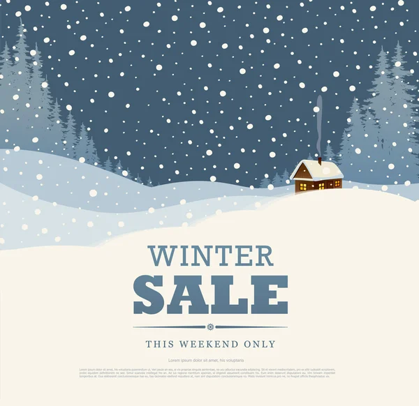 Winter sale background. — Stock Vector