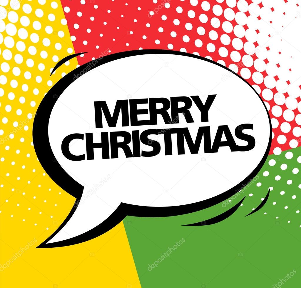 Merry Christmas. speech bubble — Stock Vector © Igor_Vkv 94202722