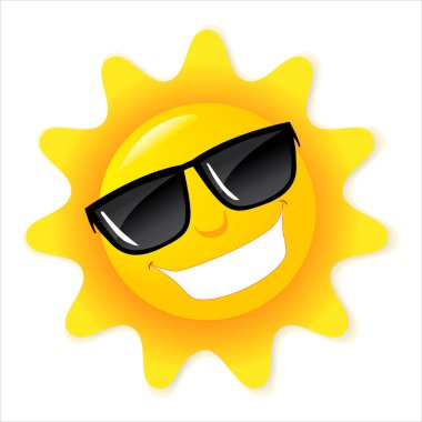 sarı güneş parlıyor.