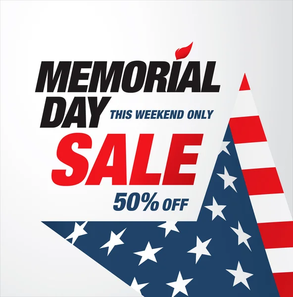 Venta de Memorial Day — Vector de stock