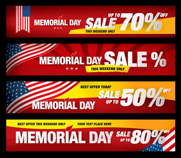 Memorial day verkoop — Stockvector