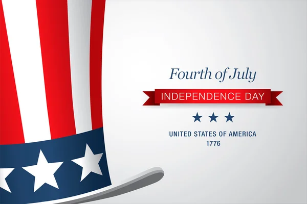Día de la Independencia 4 de julio . — Vector de stock