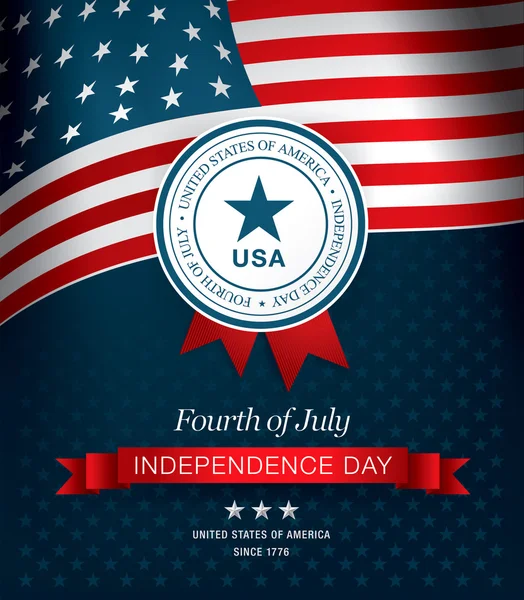 Den nezávislosti čtvrtého července — Stockový vektor