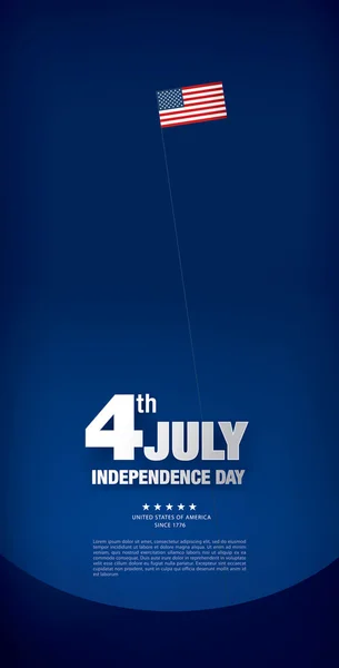 Dia da independência 4 de julho . — Vetor de Stock