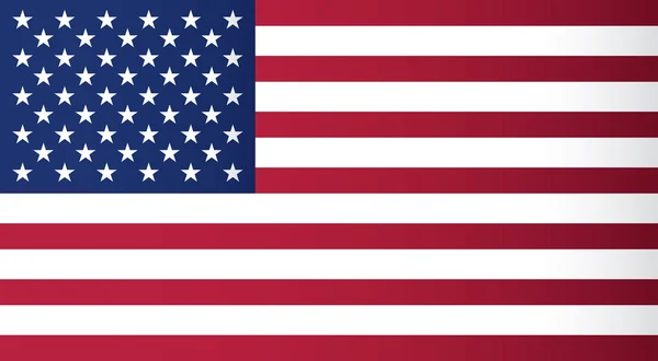 Drapeau américain aux couleurs officielles — Image vectorielle