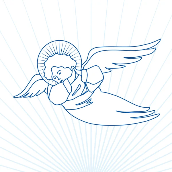 Flying angel cartoon — Stock Vector