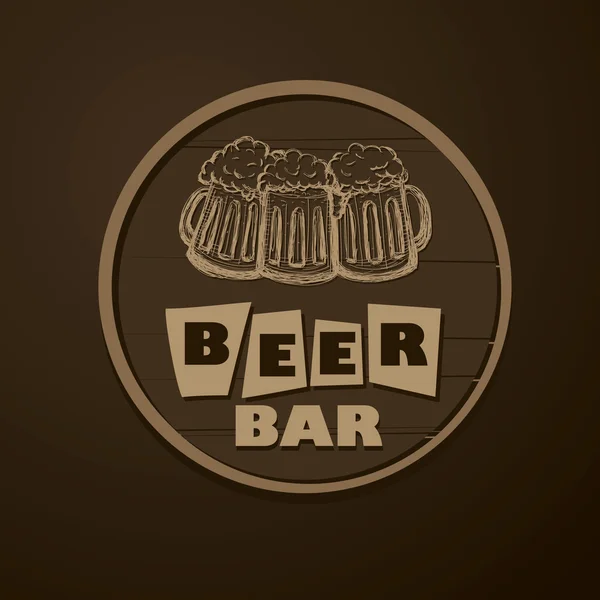 Bierbar-Logo. Musterdesign. Vintage-Stil, Vorlage — Stockvektor