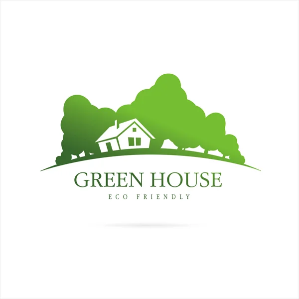 エコハウス。緑の家 — ストックベクタ