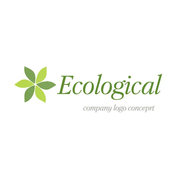 Ecología. Eco logo, icono, plantilla, verde . — Archivo Imágenes Vectoriales