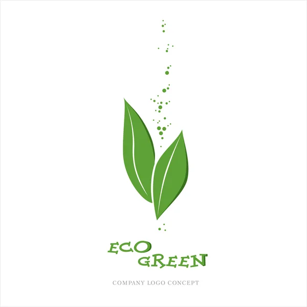 Eco foglie verdi naturali — Vettoriale Stock