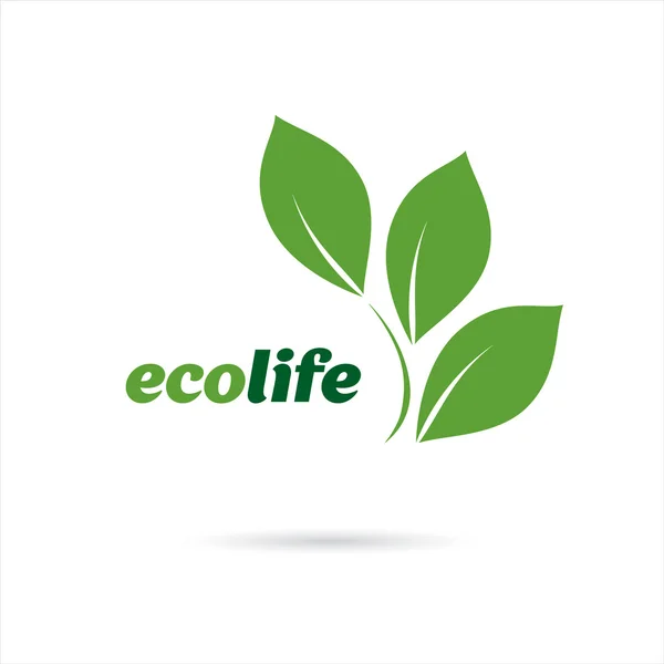 Eco concetto verde naturale — Vettoriale Stock