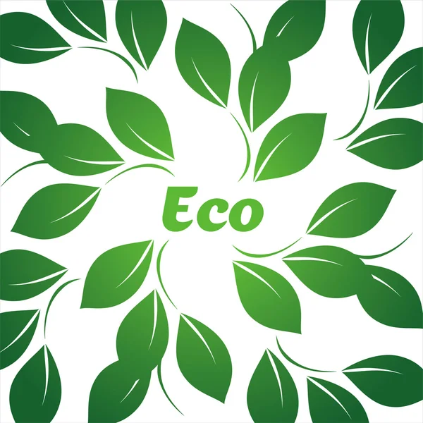 Eco természetes zöld koncepció — Stock Vector