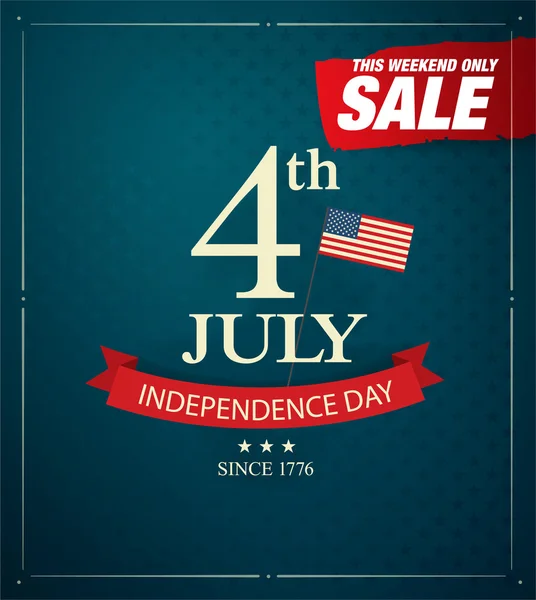 Banner de venda de dia de independência — Vetor de Stock