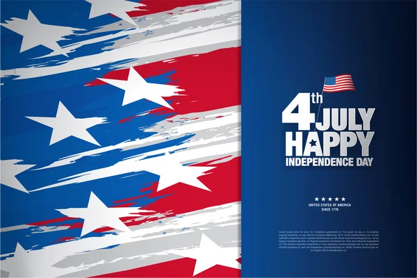 Dört Temmuz. Mutlu Bağımsızlık günü — Stok Vektör