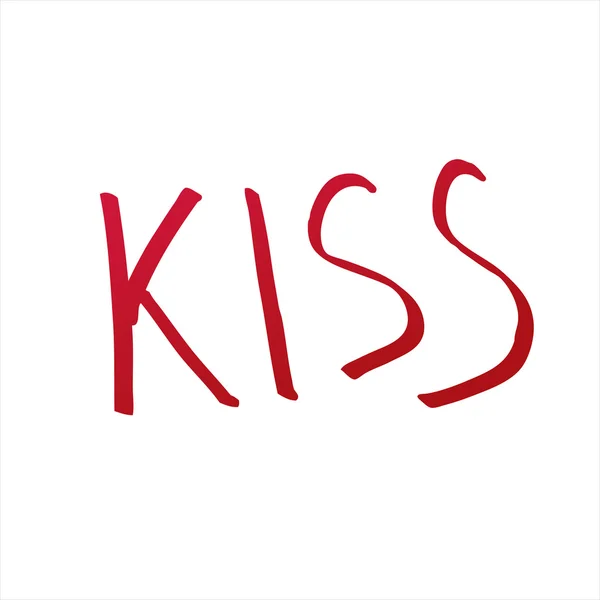 Поцілунок. малювання на білому тлі — стоковий вектор