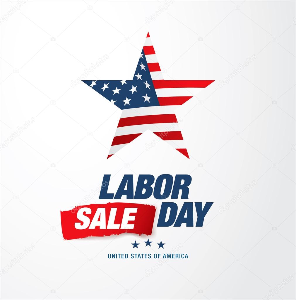 Labor day sale vector banner