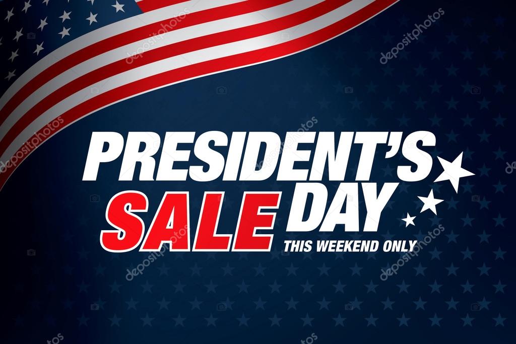 Presidents day sale vector banner