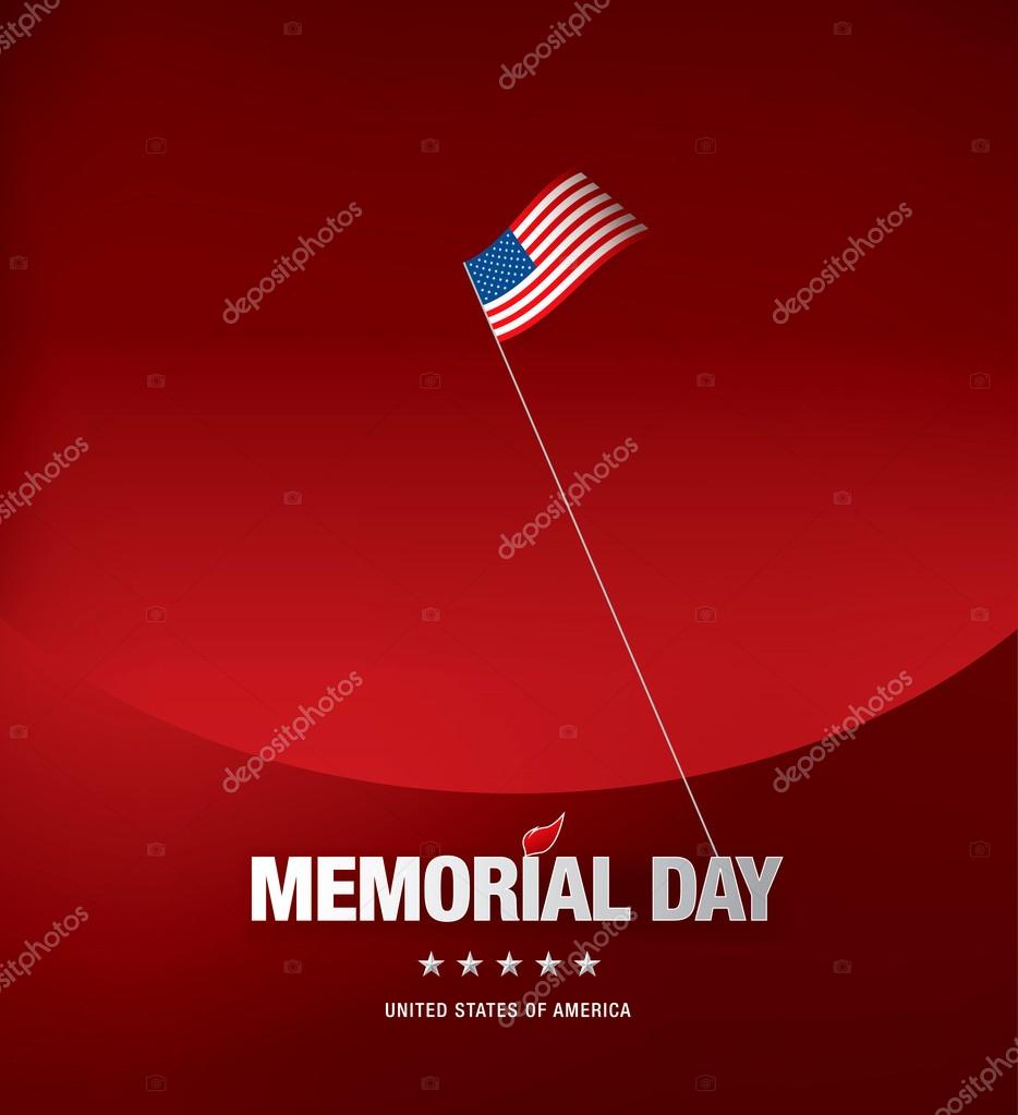 Memorial day background vector illustration