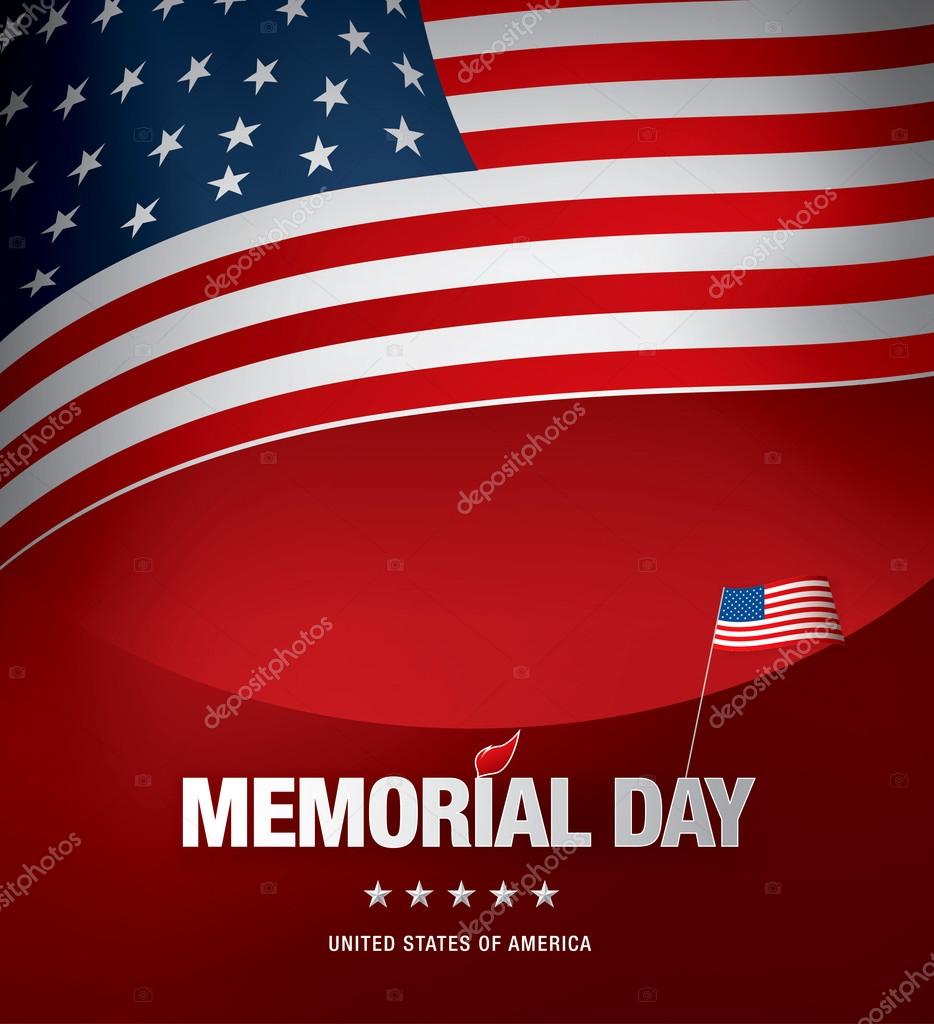 Memorial day background vector illustration