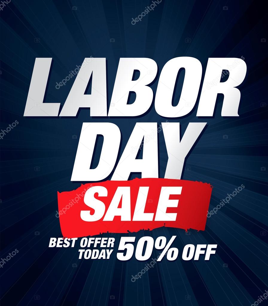 Labor day sale vector banner