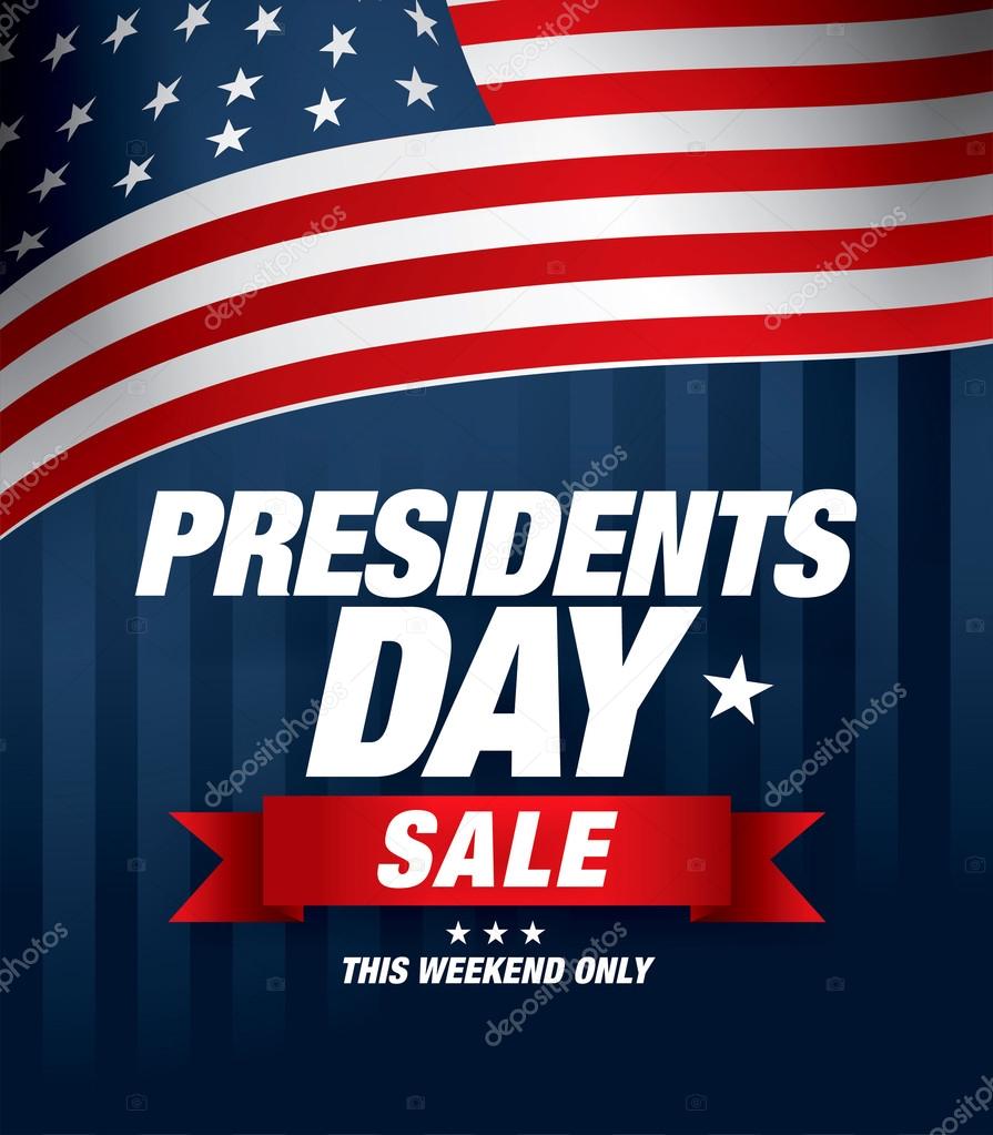 Presidents day sale vector banner