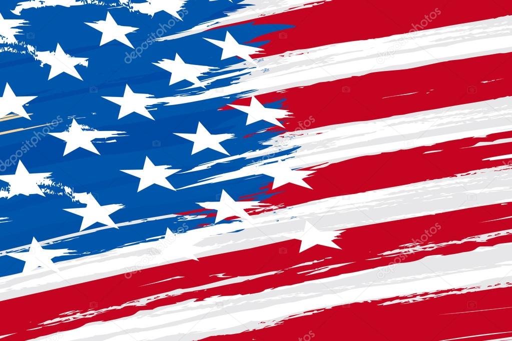 American flag backgound vector
