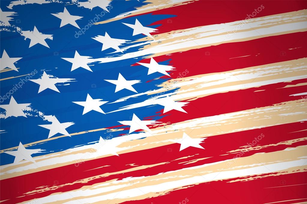 American flag backgound vector