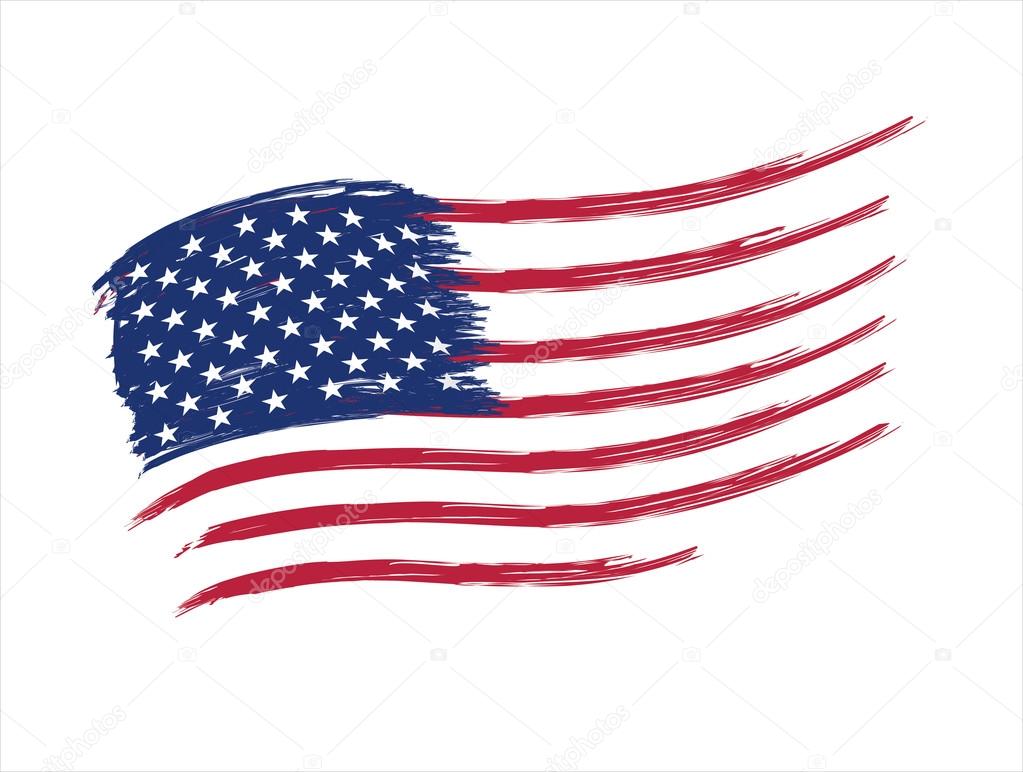 American flag backgound vector