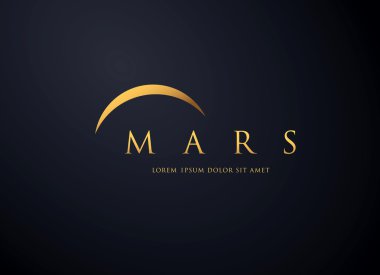 Astronomik logo tasarımı. Mars gezegeni