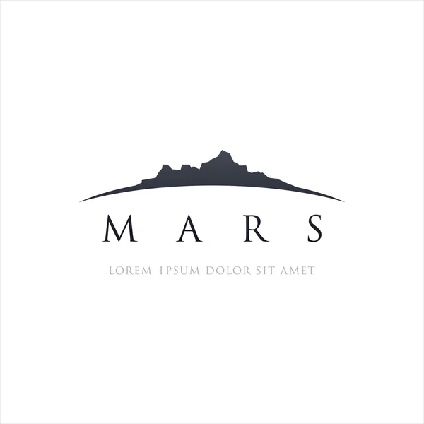 Conception de logo astronomique. Planète Mars — Image vectorielle