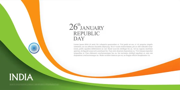 Republic Day of India. 26 th January — Stock Vector