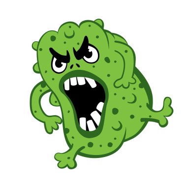 Dişlek yeşil kötü mikrop