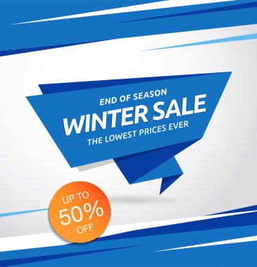 büyük kış satış banner şablon tasarımı