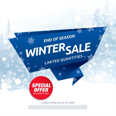 Kış indirimi afişi