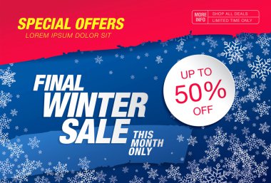 Kış indirimi afişi