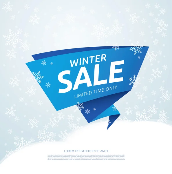 Big winter sale banner template design — Stock Vector