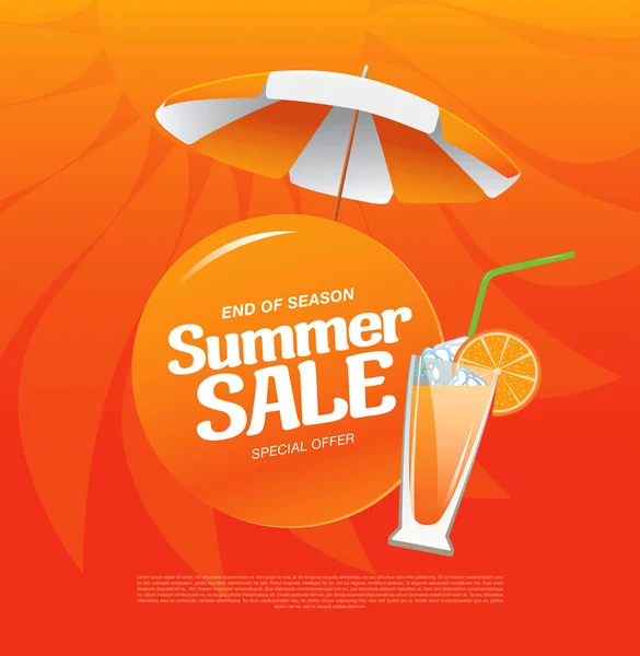Banner de venta de verano — Vector de stock