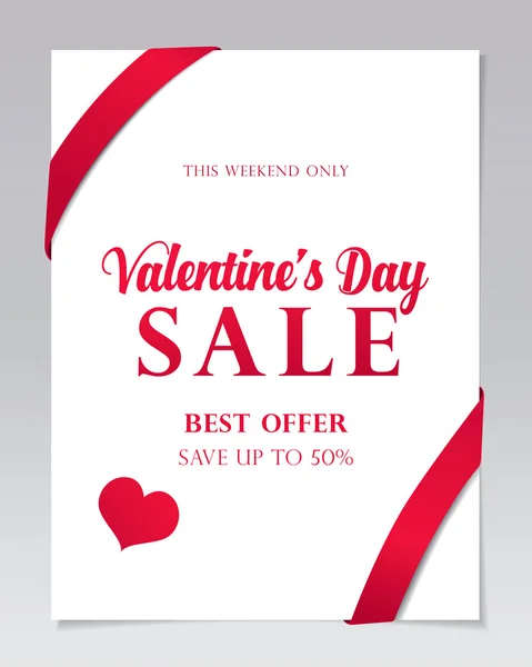 День святого Валентина распродажа — стоковый вектор