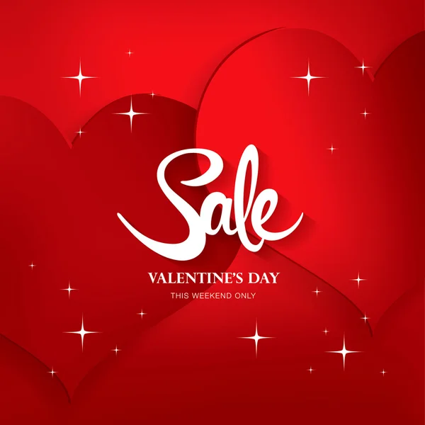 Banner de venta de San Valentín — Vector de stock