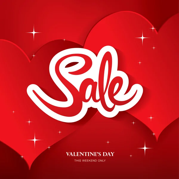 Valentýnský plakát na prodej — Stockový vektor