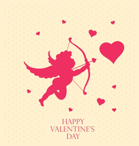 Carte de voeux de Saint-Valentin. Joyeuse Saint-Valentin — Image vectorielle