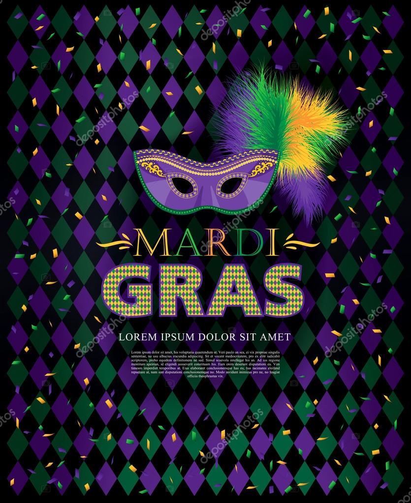 Mardi Gras holiday. Vector illustration
