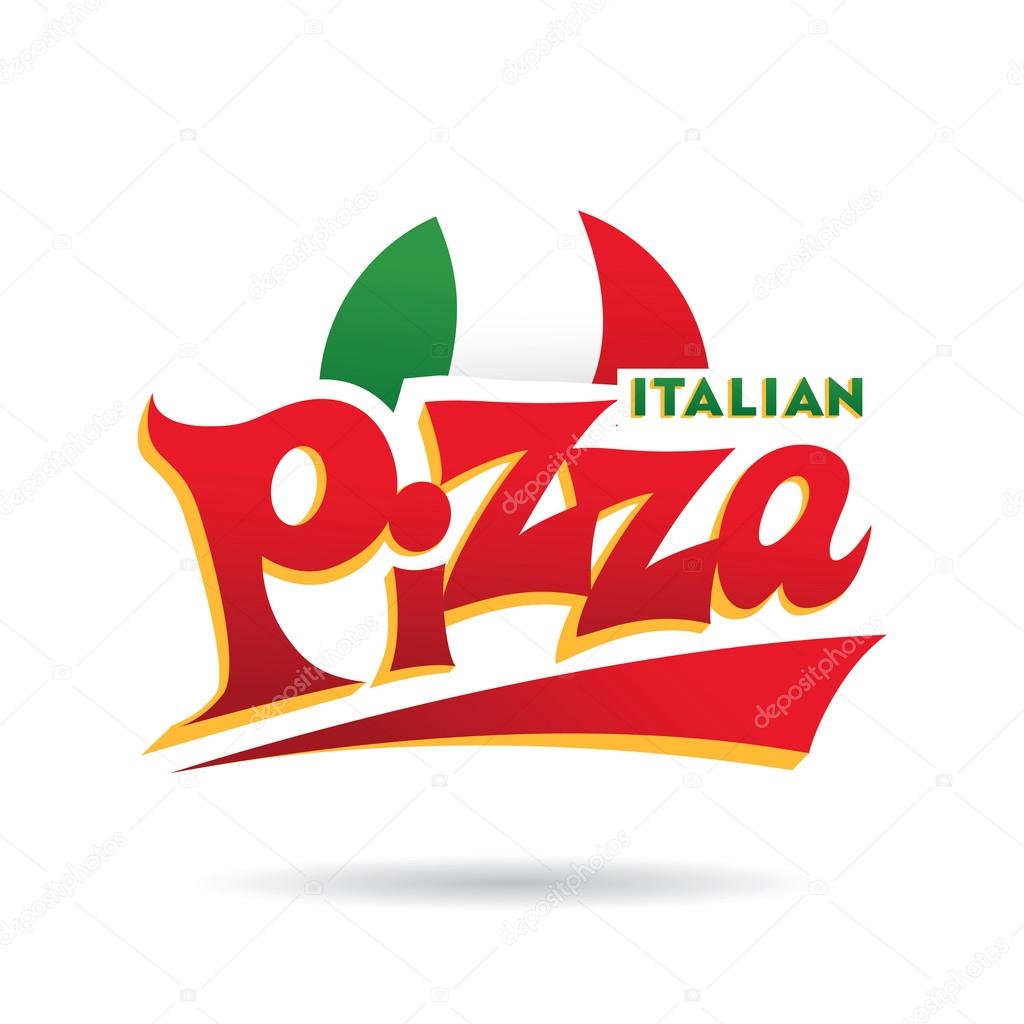 Italian pizza logo vector illustration