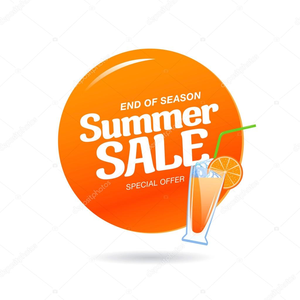 Summer sale banner vector illustration