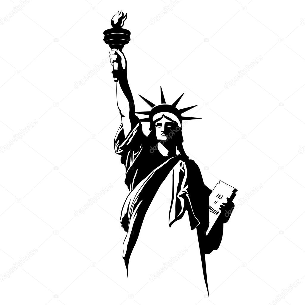 The Statue of Liberty symbol. Vector illustration