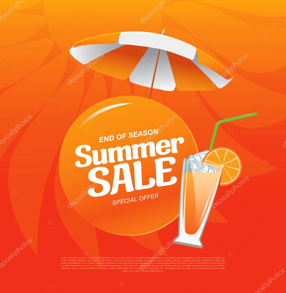 Summer sale banner vector illstration