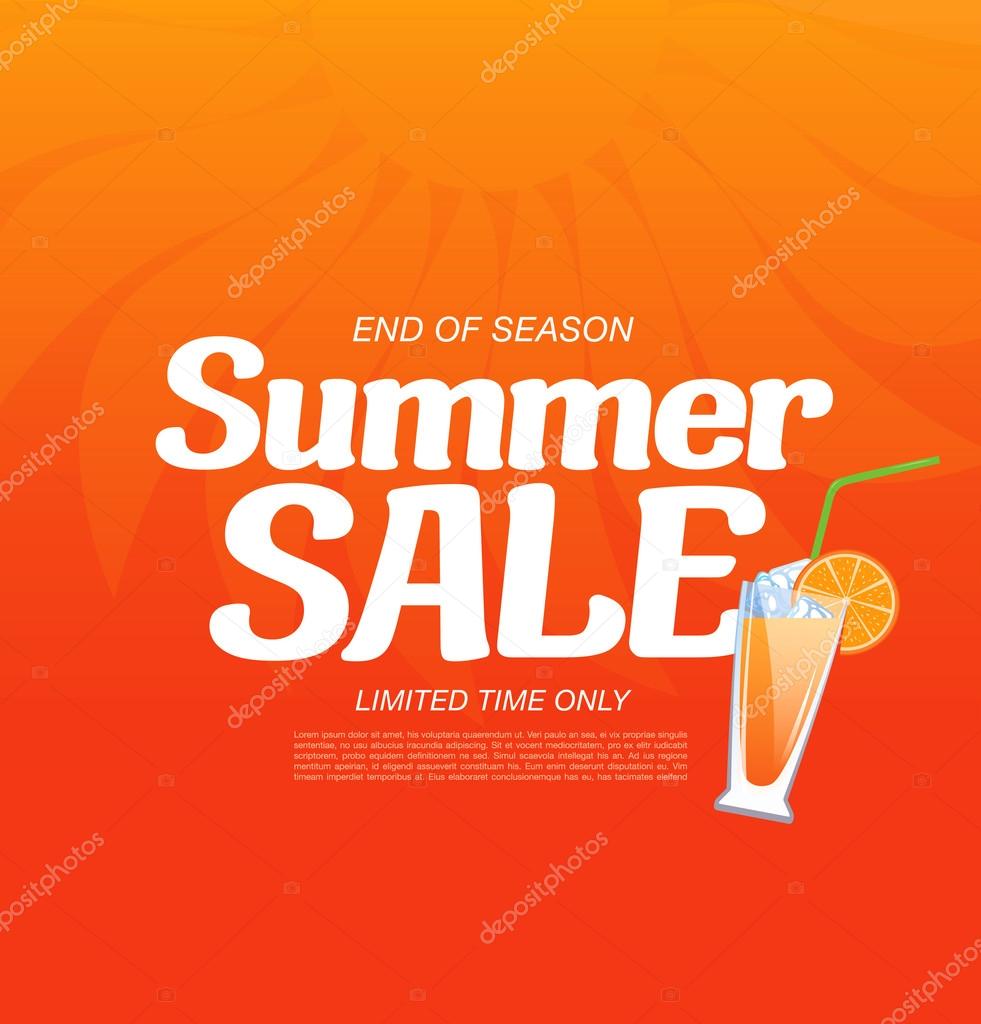 Summer sale banner vector illstration