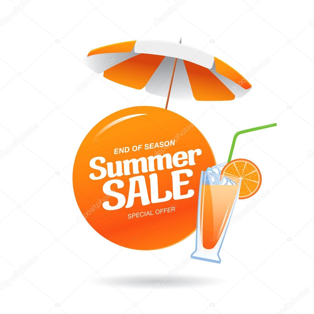 Summer sale banner vector illustation
