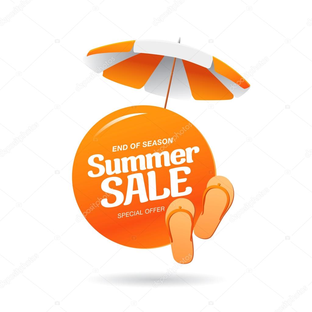 Summer sale banner vector illustation