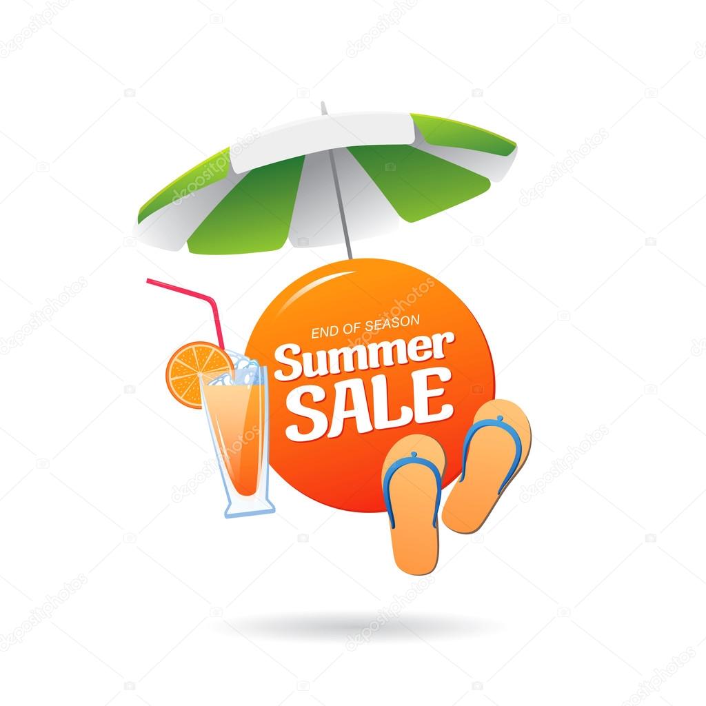 Summer sale banner vector illustation